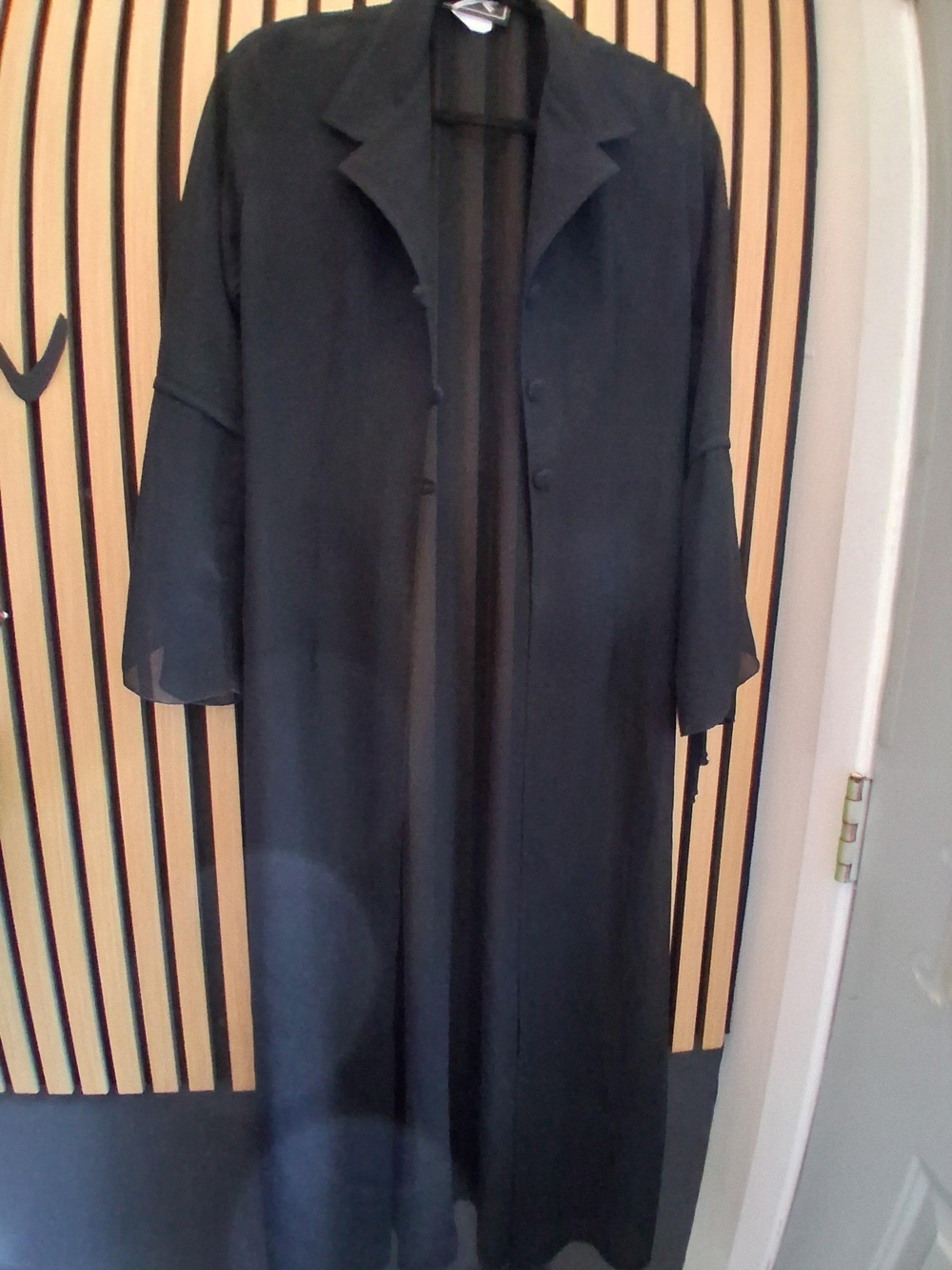 Black Long Women's Coat - Classic Lightweight Overcoat